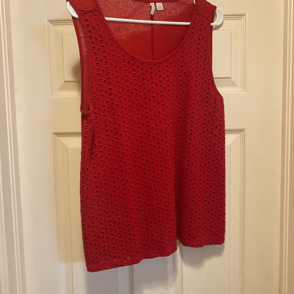 Cato Vibrant Red Sleeveless Boxy Tank Top